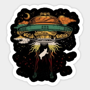 Pig UFO Sticker